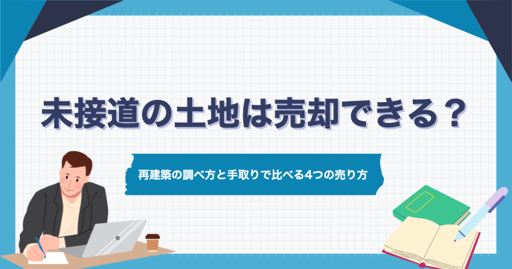 未接道の土地は売却できる？再建築の調べ方と手取りで比べる4つの売り方